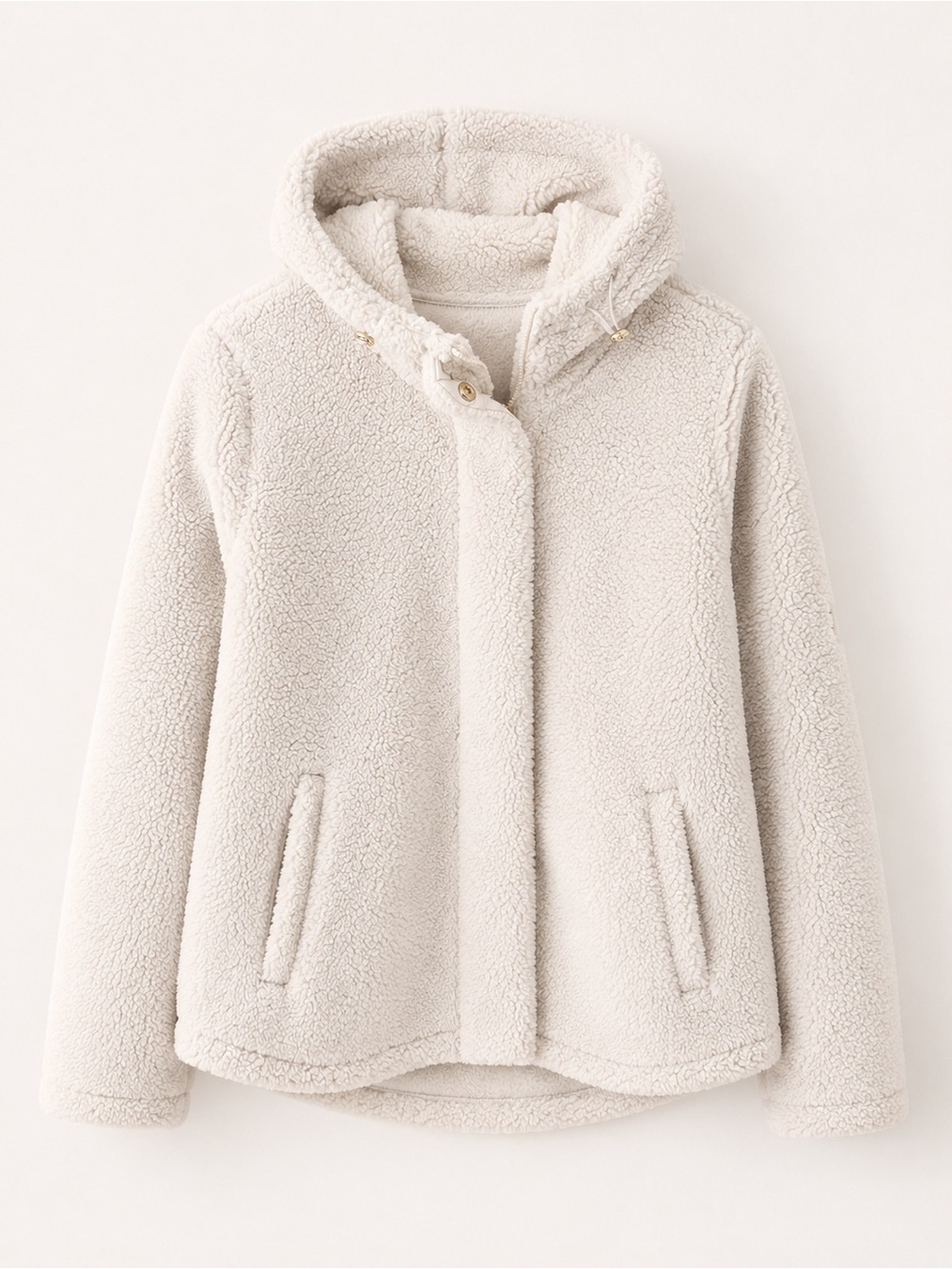 Guess Kids Cream Hooded Sherpa Puffer Jacket